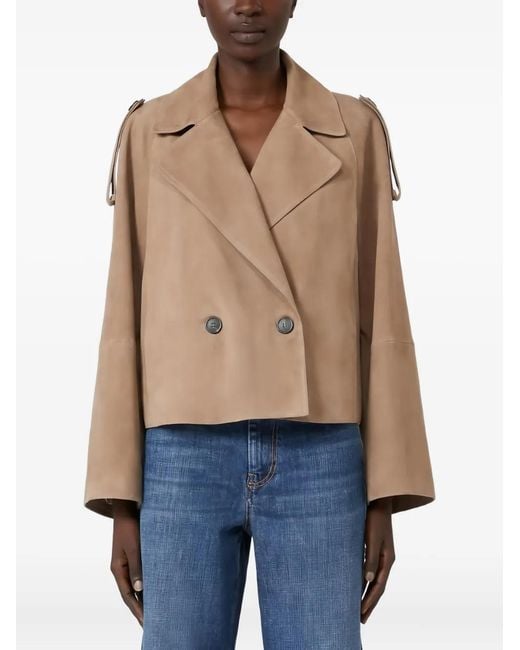 Weekend by Maxmara Natural Maga Leather Jacket