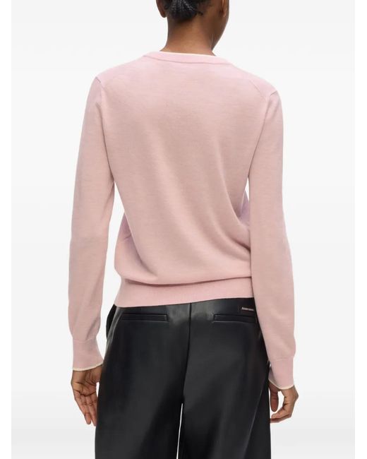 Karl Lagerfeld Pink Merino-Wool Sweater
