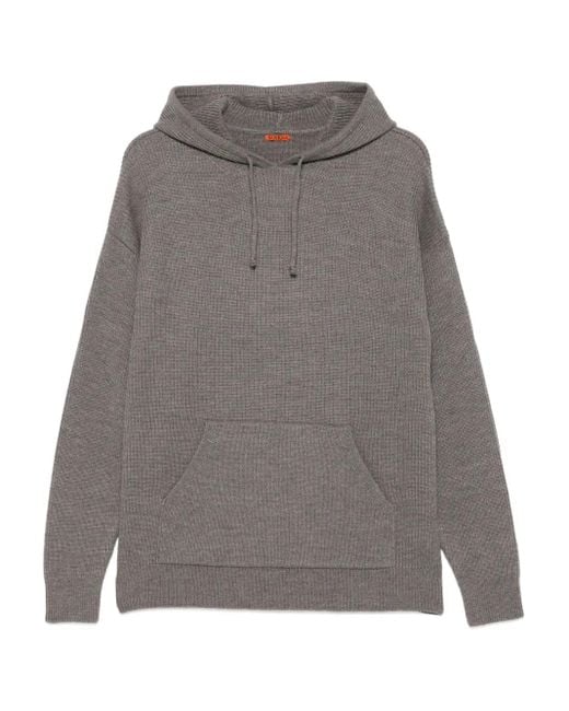 Barena Gray Wool Long-Sleeve Hoodie for men
