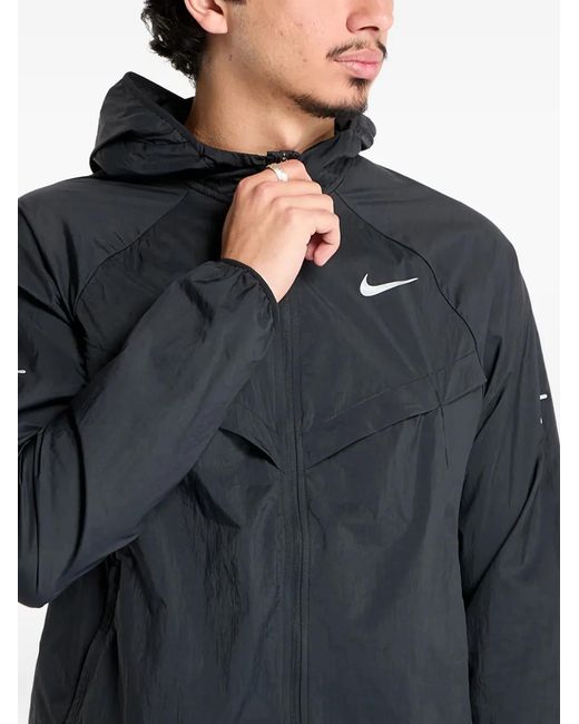 Nike Gray Stride Repel Uv Hooded Performance Jacket for men