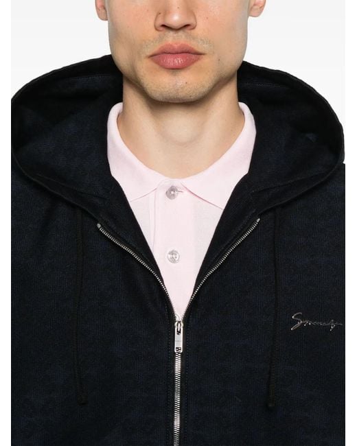 Givenchy Black 4G-Jacquard Hoodie for men