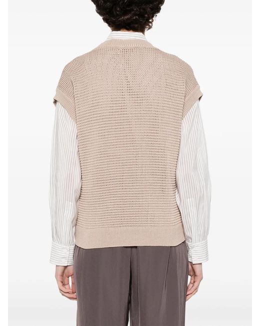 Peserico Natural Patch-Pocket Vest