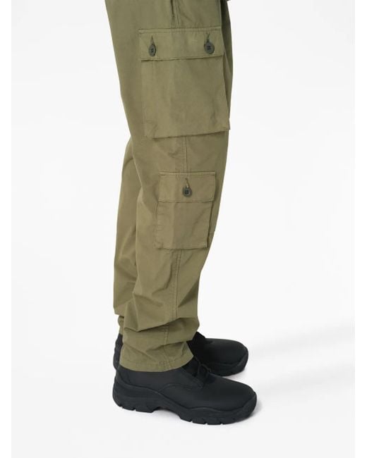 John Elliott Green Straight-Leg Cotton Cargo Pants for men