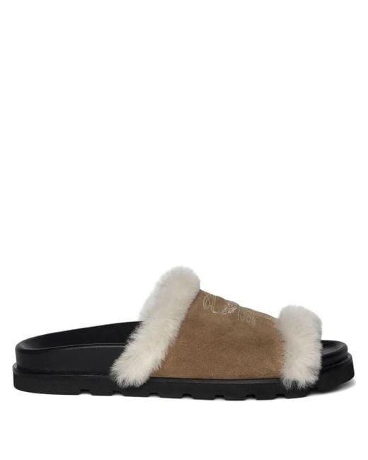 Zadig & Voltaire Brown Embroidered Sandals