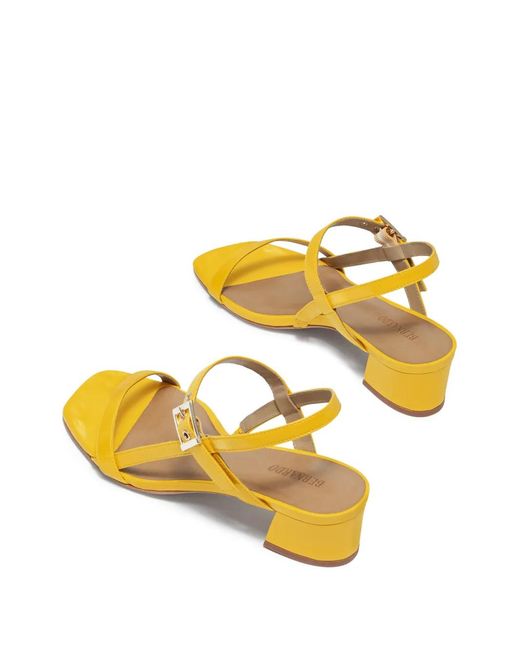 Bernardo Yellow Jinji Buckle Strap Sandals