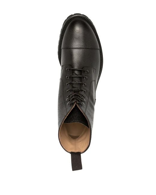Scarosso Black Ankle-Length Lace-Up Boots for men