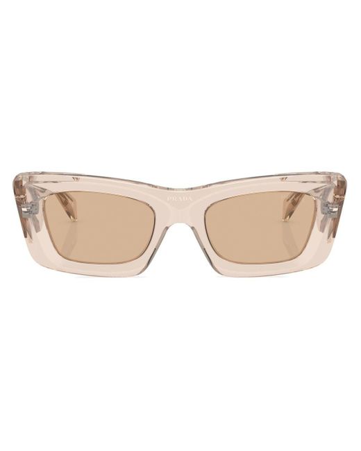 Prada Natural Rectangle-frame Sunglasses