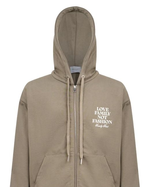 FAMILY FIRST Natural Logo-Print Hoodie for men