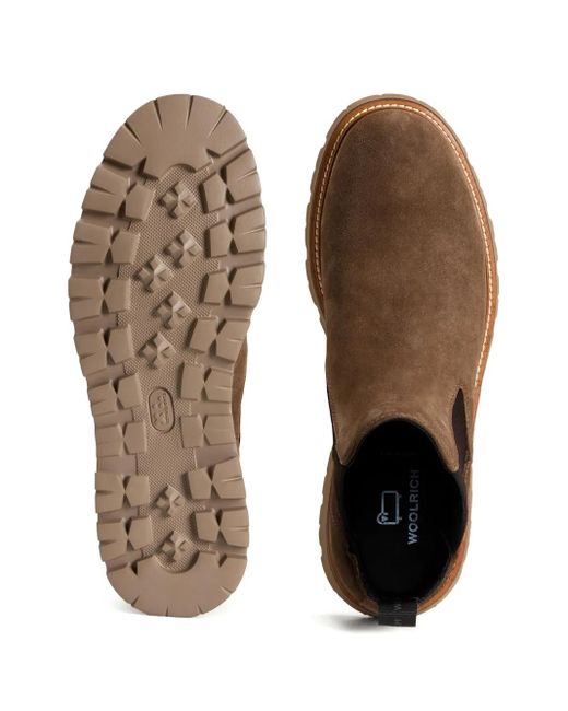 Woolrich Brown Suede Chelsea Ankle Boots for men