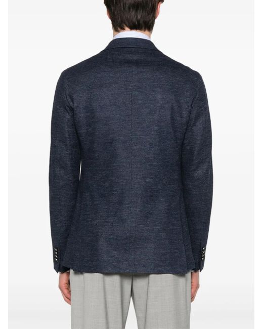 Tagliatore Blue Single-Breasted Blazer for men