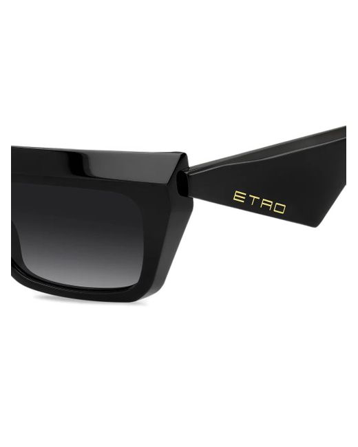 Etro Black Geometric-Frame Sunglasses