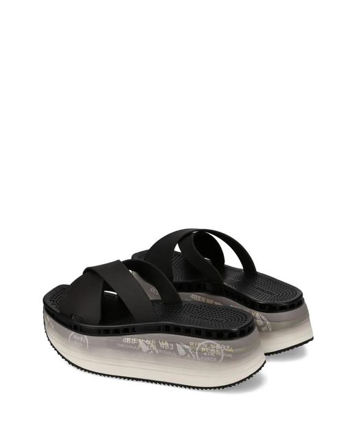 Premiata Black Moura 7457 Slides