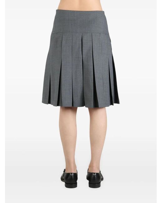 ShuShu/Tong Gray Wool-Blend Skirt