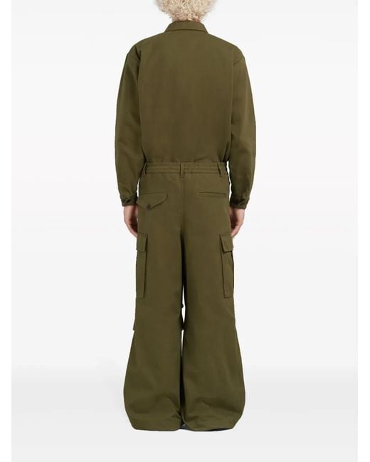 Marni Green Cargo Trousers for men