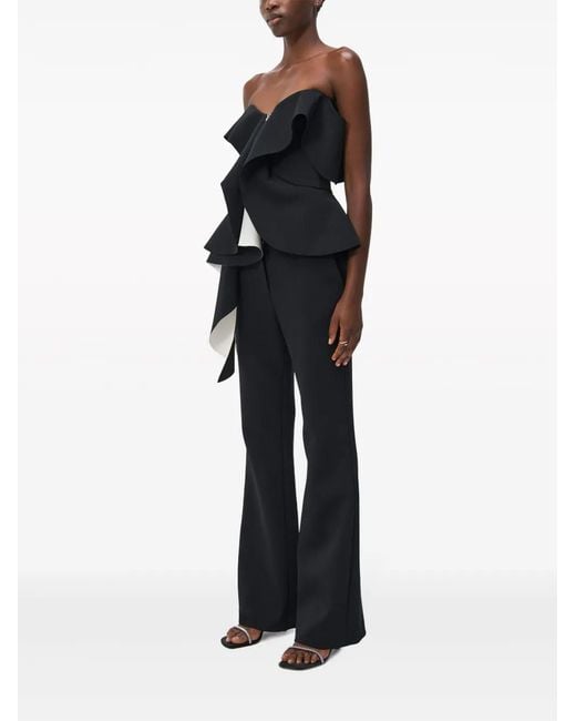 Jonathan Simkhai Black Desiree Draped Top