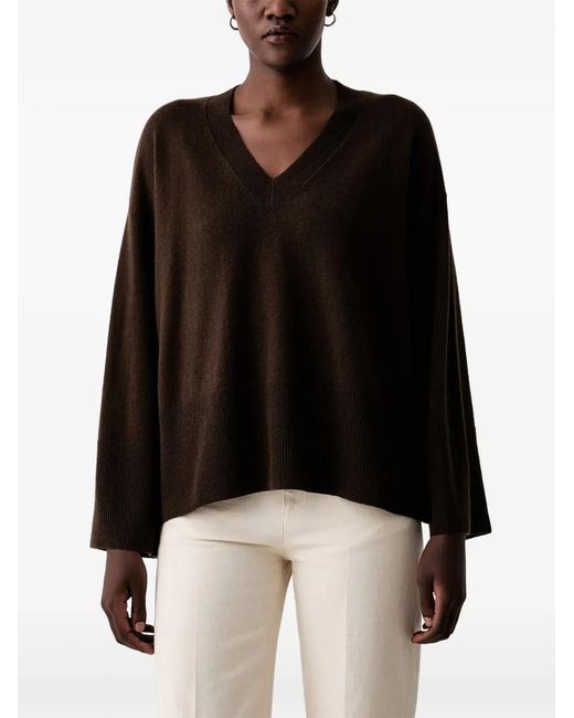 ViCOLO Black V-Neck Long-Sleeve Sweater