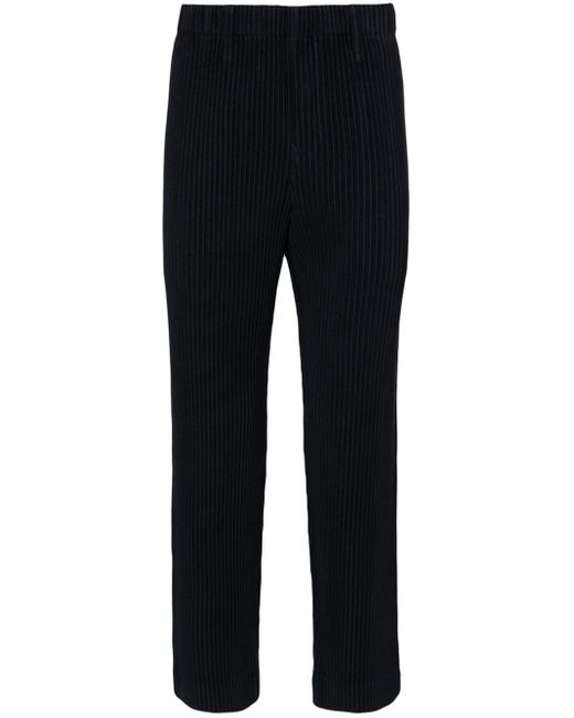 Homme Plissé Issey Miyake Black Tapered Plissé Trousers for men