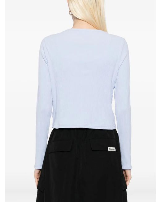 Chocoolate Blue Logo-Embroidered Top