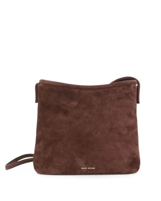 MANU Atelier Brown Fidéle Suede Cross Body Bag