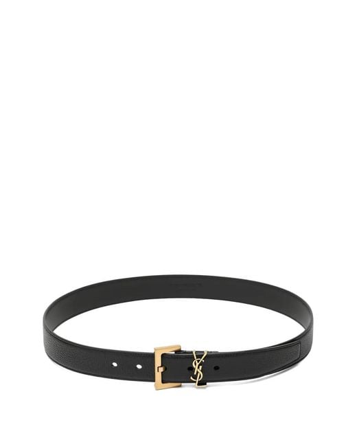 Saint Laurent Multicolor Cassandre Logo-Buckle Belt
