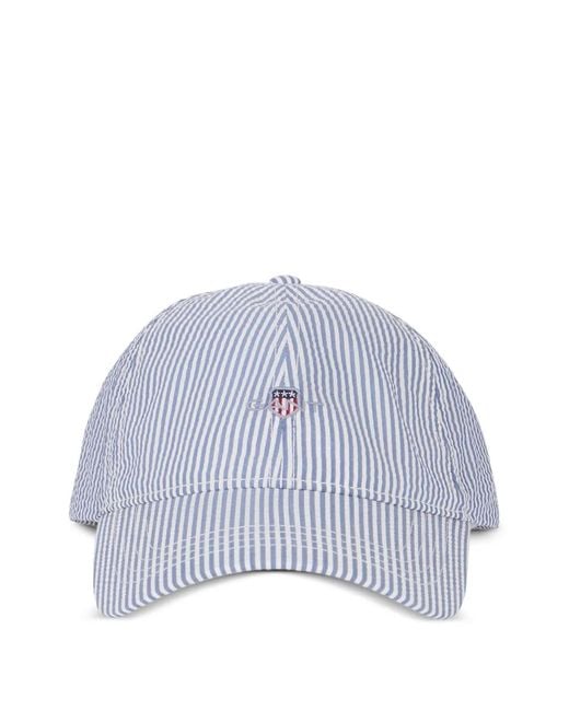 Gant Blue Striped Seersucker Cap for men
