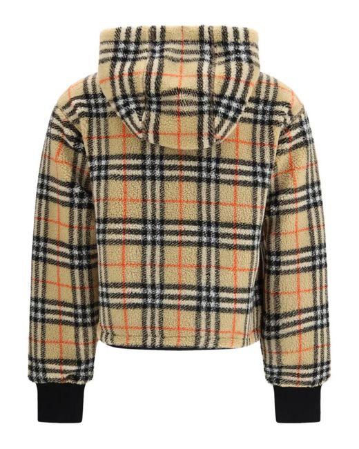 Plumífero A Cuadros Con Capucha Burberry de color Metallic