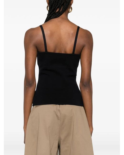 Max Mara Black Epica Strap Top