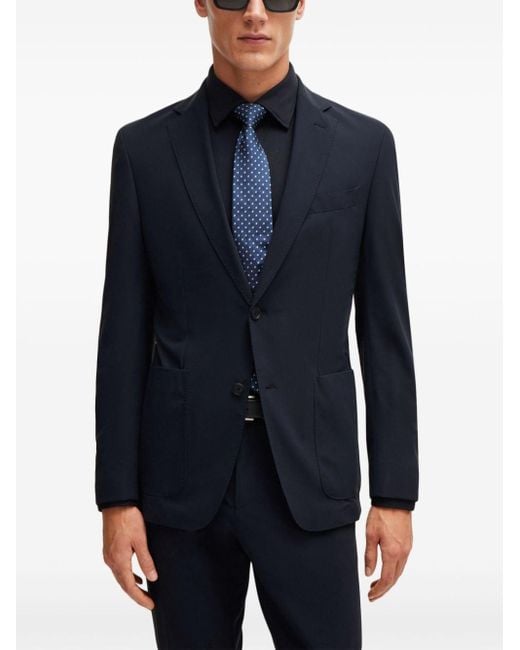 Boss Blue Single-breasted Suit for men