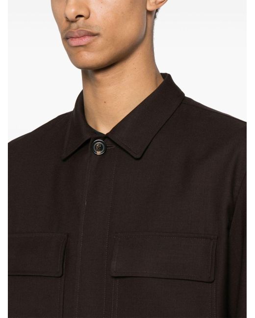 Giacca-camicia Eqansel di Lardini in Black da Uomo