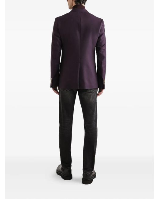 Dolce & Gabbana Purple Cashmere Turtleneck Pullover for men