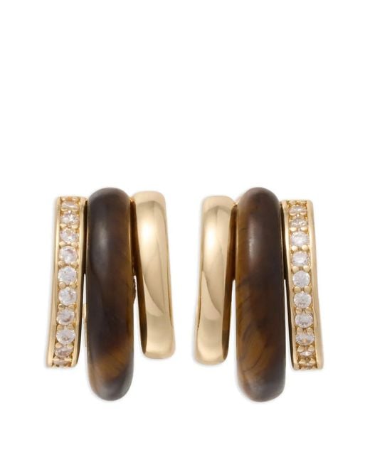 Roxanne Assoulin Metallic The Stone Huggie Earrings