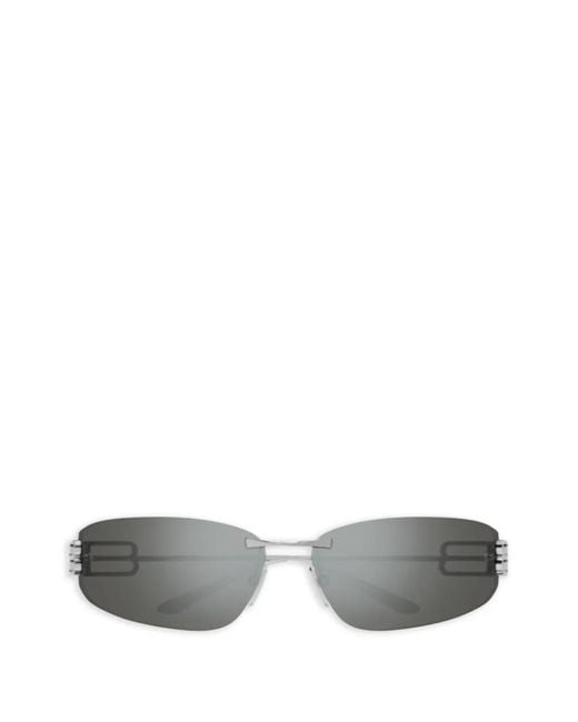 Balenciaga Gray Gossip D-Frame Logo Sunglasses