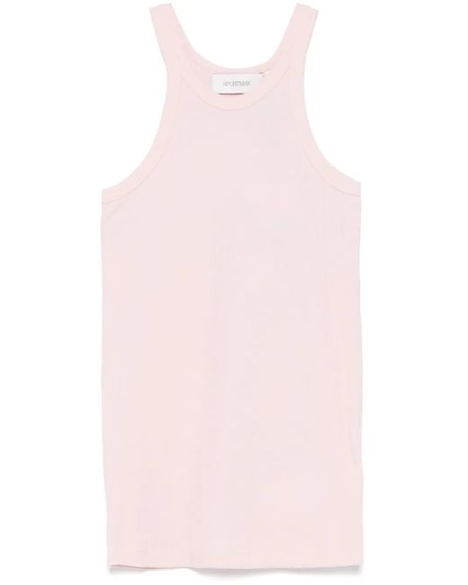 Sportmax Pink Nastie Silk Cotton Tank Top Clothing