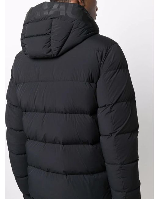 Mackage Black Hooded Feather-Down Padded Jacket for men