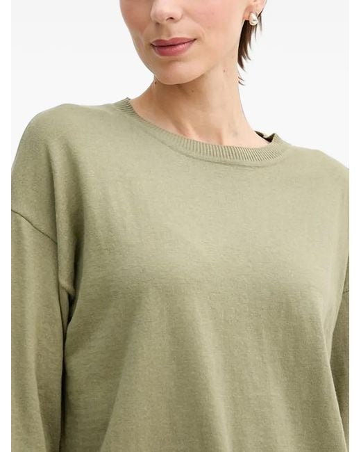 Benetton Green Three-Quarter Sleeve Sweater