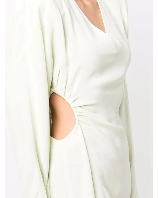 Off-White c/o Virgil Abloh White Cut-Out Long-Sleeve Dress