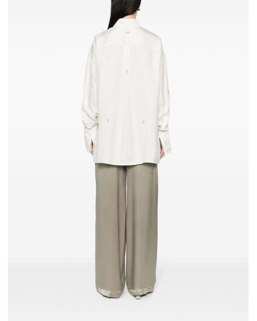 Loewe White X Suna Fujita Pinstripe Shirt