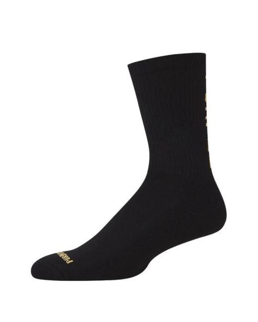 Purple Brand Black Logo-Embellishment Socks for men