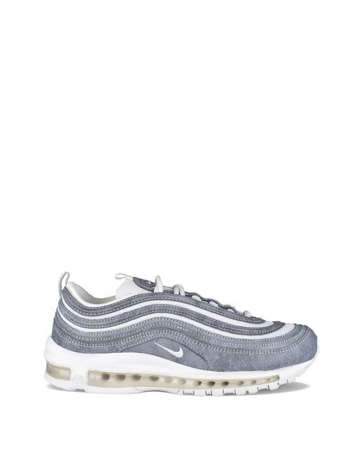 Comme des Garçons White X Nike Air Max 97 Embroidered Swoosh Sneakers
