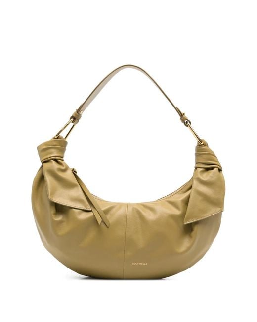 Coccinelle Metallic Knotted Leather Shoulder Bag