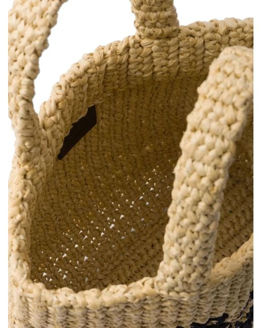 Prada Metallic Small Crochet Tote Bag