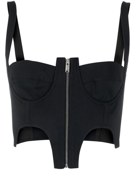 Dion Lee Black Double Arch Bustier Top