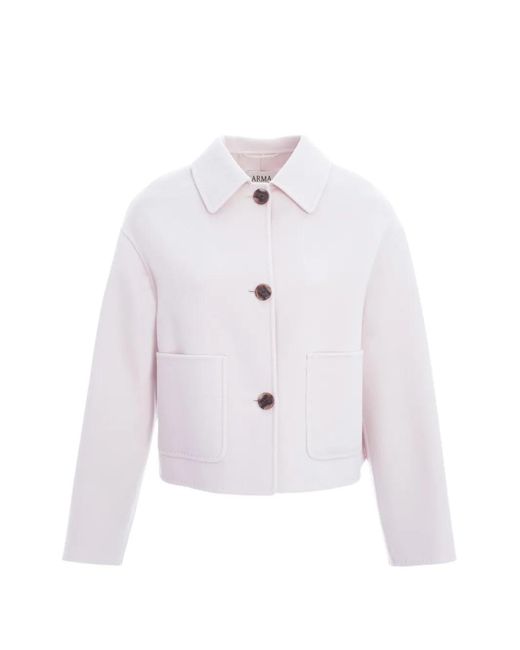Arma White Kerry Button-Up Jacket