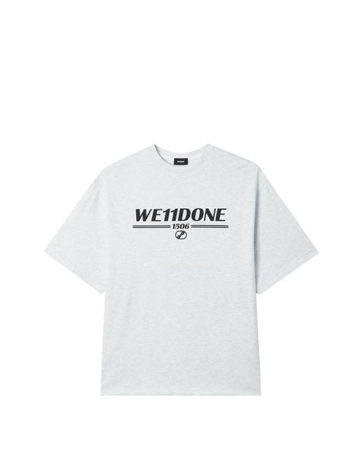 we11done White Logo-Print Oversized T-Shirt