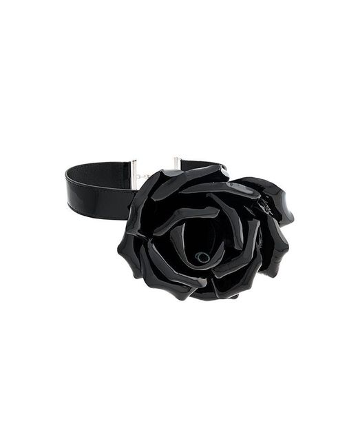 Saint Laurent Black Flower Choker