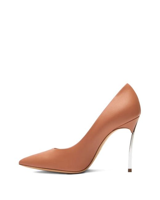 Casadei White Blade Heeled Pumps