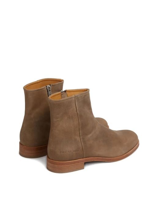 Bottines En Daim Ciré À Fermeture Zippée Common Projects pour homme en coloris Brown