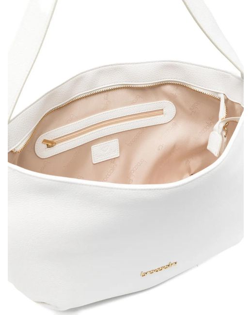 Braccialini White Ariel Leather Shoulder Bag