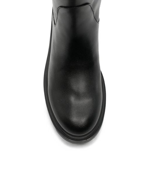 Wonders Black Chunky-Sole Knee-High Boots