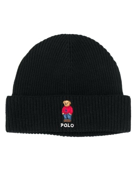 Polo Ralph Lauren Muts Met Teddybeer in het Zwart voor heren | Lyst NL